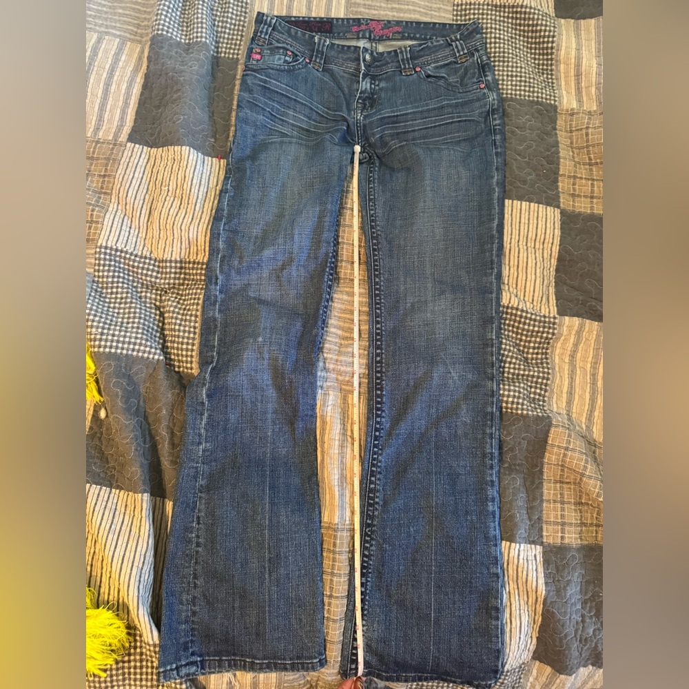 SOLD
Rock & Roll Cowgirl Dark Blue Flare Jeans - Picture 6 of 9